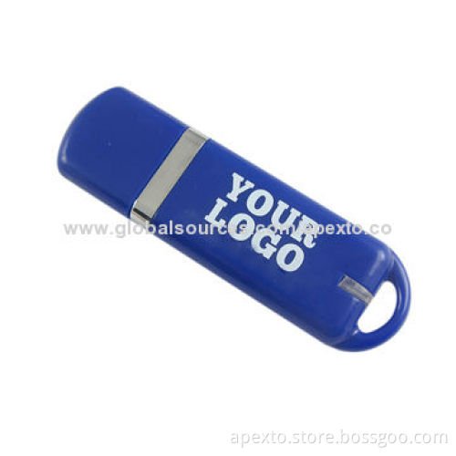 Blue Plastic USB Flash Drive, Comes with Plug-and-play Function